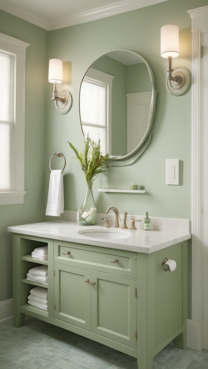 green bathroom cabinet, small bathroom vanity, modern bathroom vanity, custom bathroom vanity, floating bathroom vanity