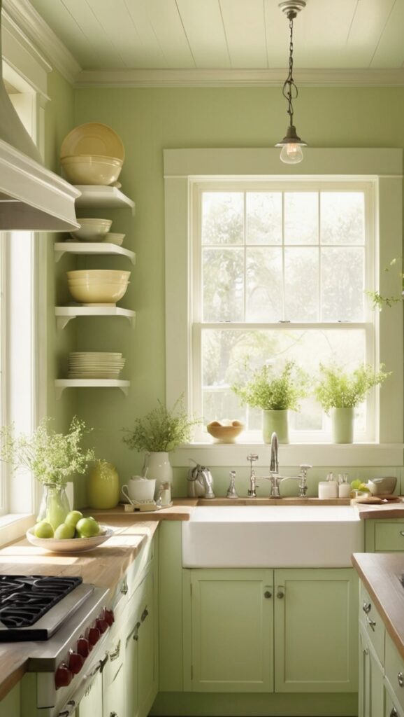 green kitchen design, farmhouse kitchen decor, eco-friendly kitchen ideas, sustainable farmhouse design, rustic kitchen renovation