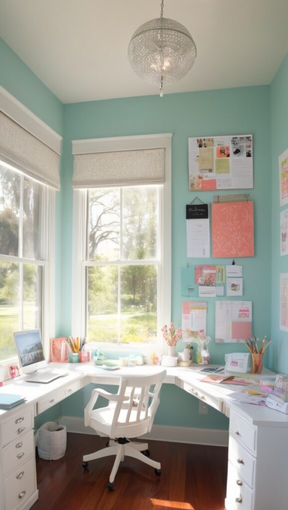 craft room organization, home office design, creative workspace ideas, DIY desk storage, office decor ideas