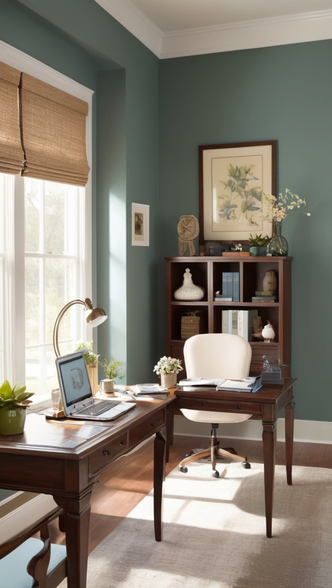 home office furniture, ergonomic office chair, standing desk, office organization, dual monitor setup