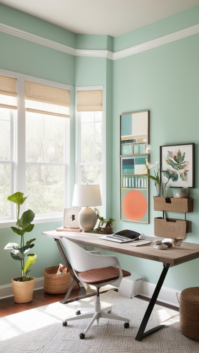 home office furniture, dual workstation desk, two person desk, shared home office, office desk for two