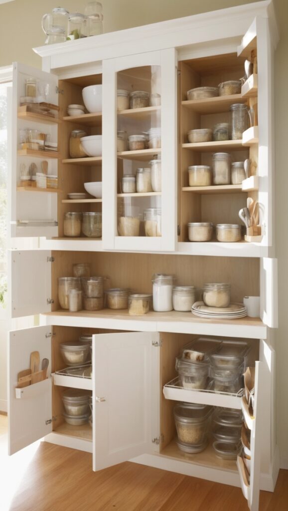 kitchen organization, kitchen storage solutions, pantry organization, cabinet organizers, declutter kitchen