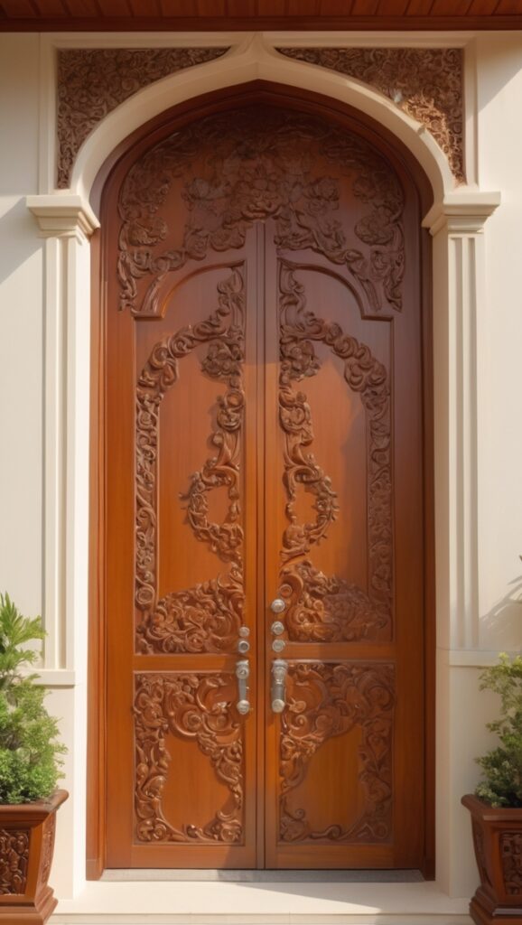 door carving design, main entrance design, home entrance design, wooden door carving, front door decoration