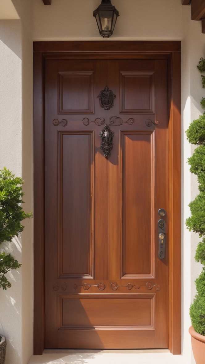 wooden main door design, 
modern wooden front door, 
contemporary entrance door, 
solid wood exterior door, 
custom wooden entry door 