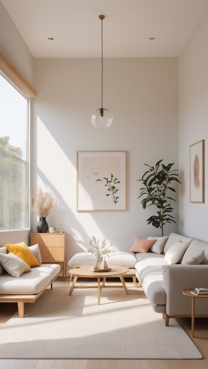 modern minimalist decor, stylish japandi interior, contemporary Japanese design, serene living space, scandinavian minimalism 