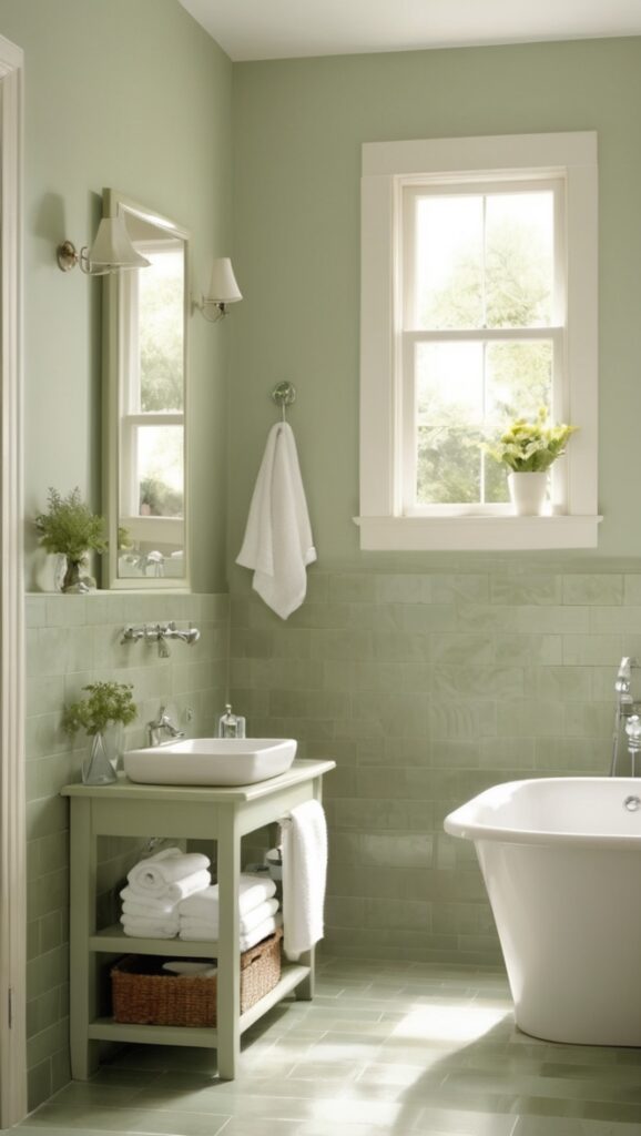 sage green wall tiles, sage green floor tiles, green bathroom tiles, sage green ceramic tiles, sage green porcelain tiles
