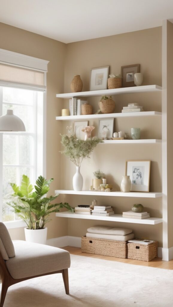 shelf decor, living room decor, minimalist decor, home accessories, modern interior