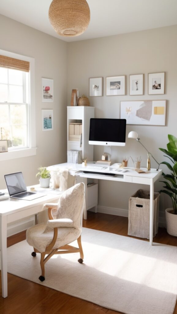 home office desk, small office interior design, office organization ideas, minimalist workspace, ergonomic office chair