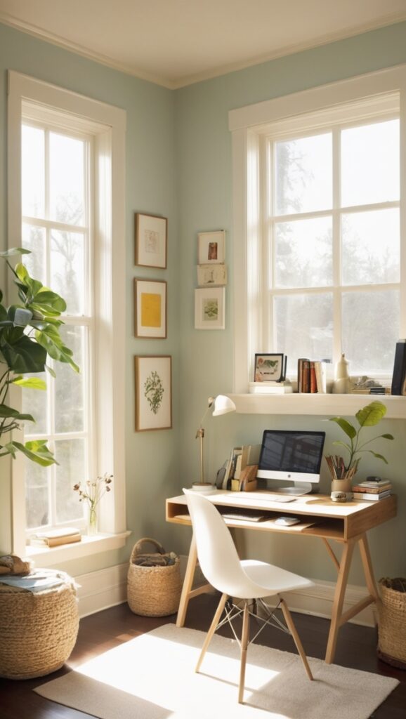 cozy home office, small office design, workspace organization, home office decor, minimalist office setup