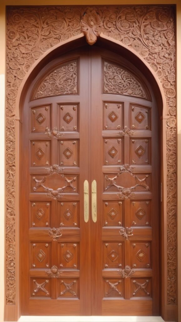 teak wood main door, Indian main door design, entrance door design, wooden entrance door, traditional main door