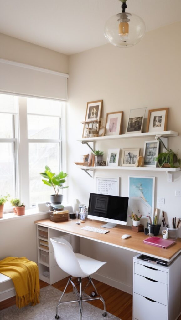 tech desk setup, home office organization, ergonomic workspace, office desk essentials, dual monitor setup
