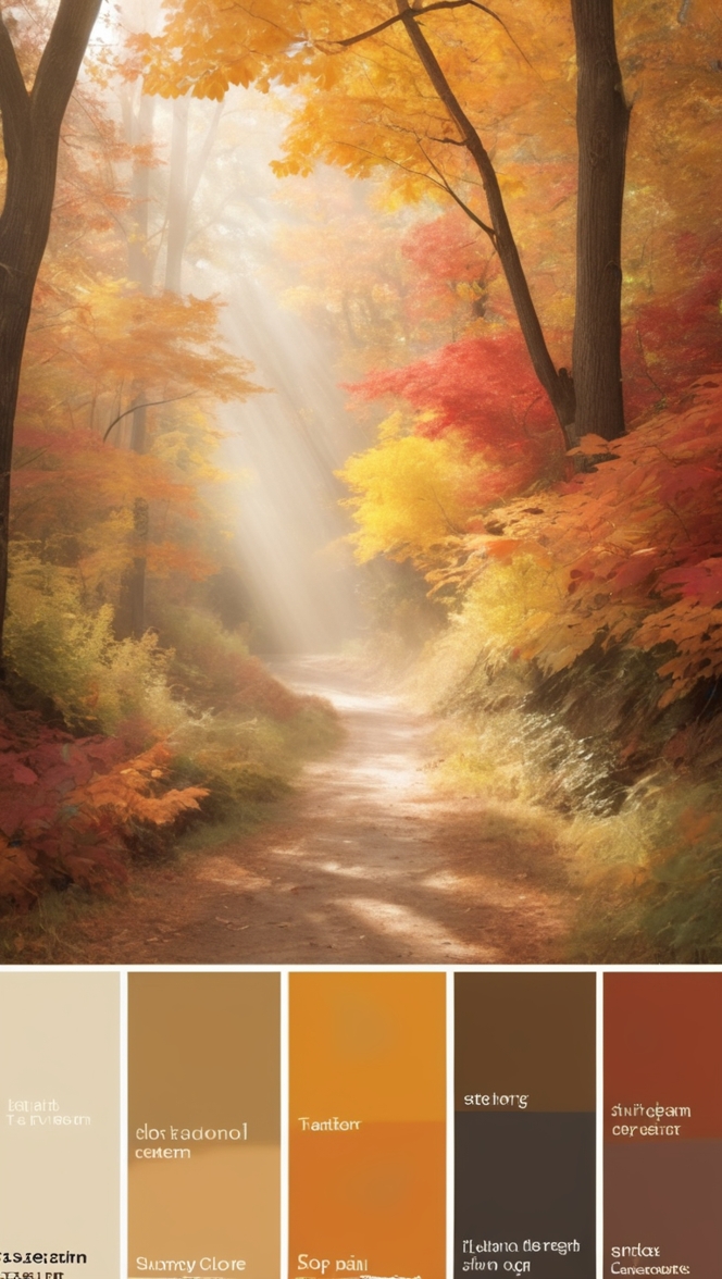 autumn color trends, warm color scheme, fall color palette, cozy color combinations, rustic color tones