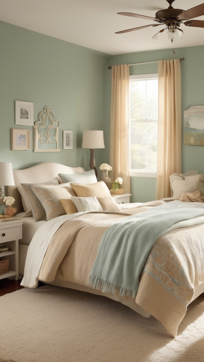 warm bedroom decor, cozy bedroom ideas, luxurious bedroom design, comfortable master bedroom, inviting bedroom atmosphere