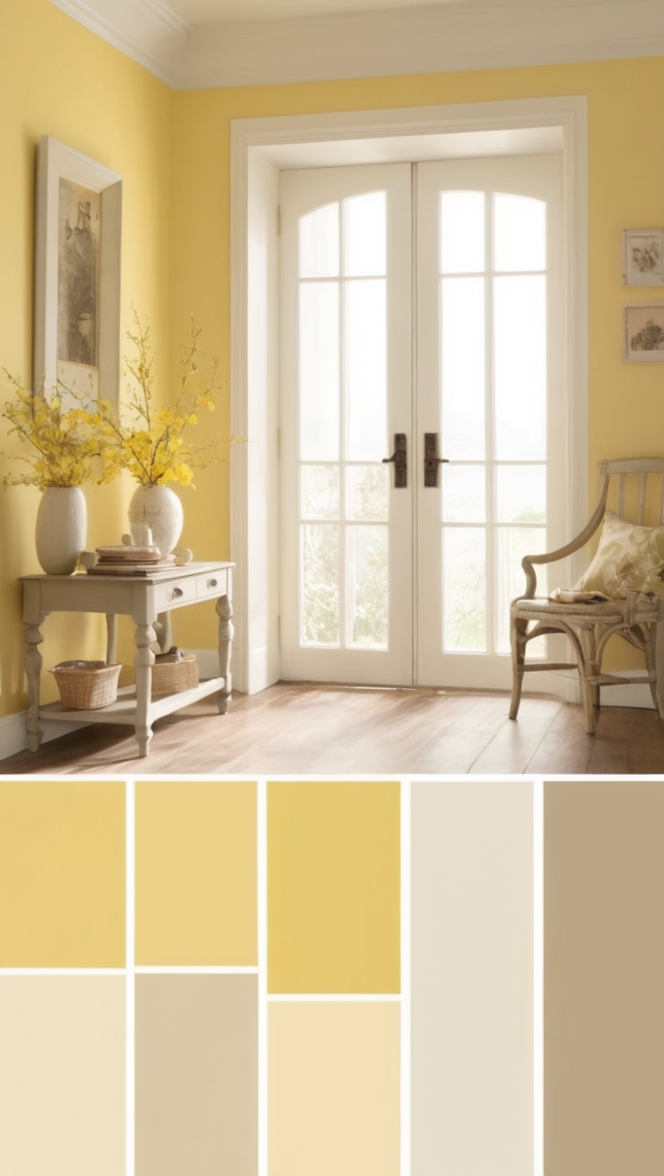 1. Yellow color scheme 
2. Mustard color palette 
3. Lemon color inspiration 
4. Golden hue palette 
5. Bright yellow color scheme