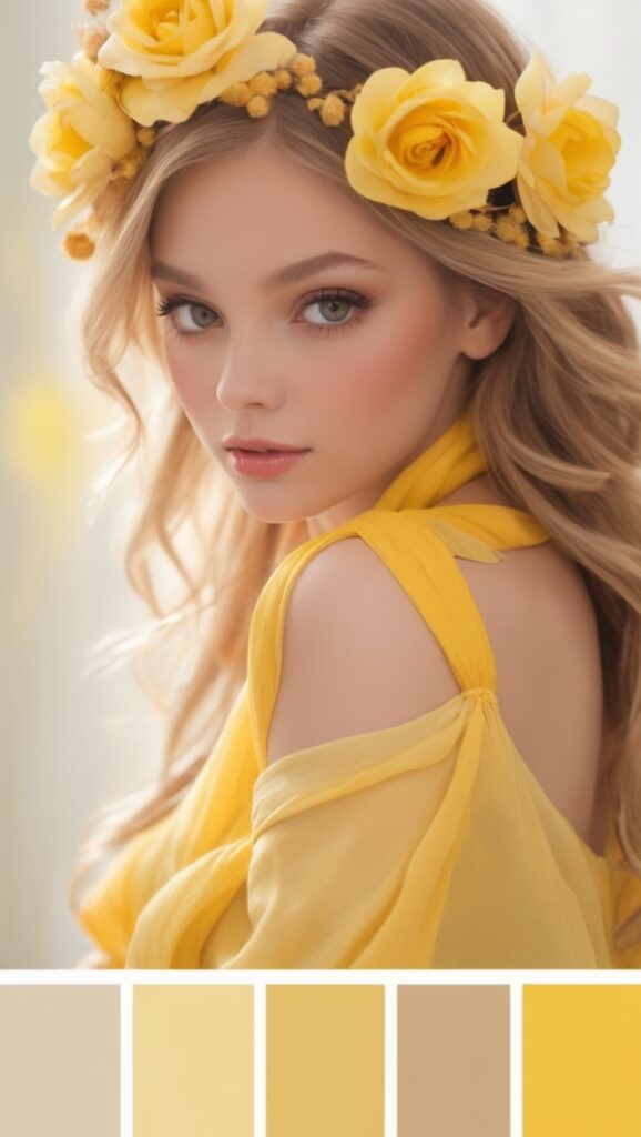 1. Yellow color scheme 2. Mustard color palette 3. Lemon color inspiration 4. Golden hue palette 5. Bright yellow color scheme