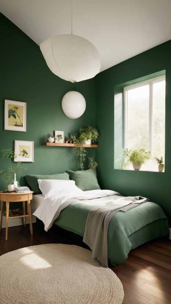 green bedroom decor, emerald green bedroom, forest green bedroom, modern green bedroom, elegant green bedroom
