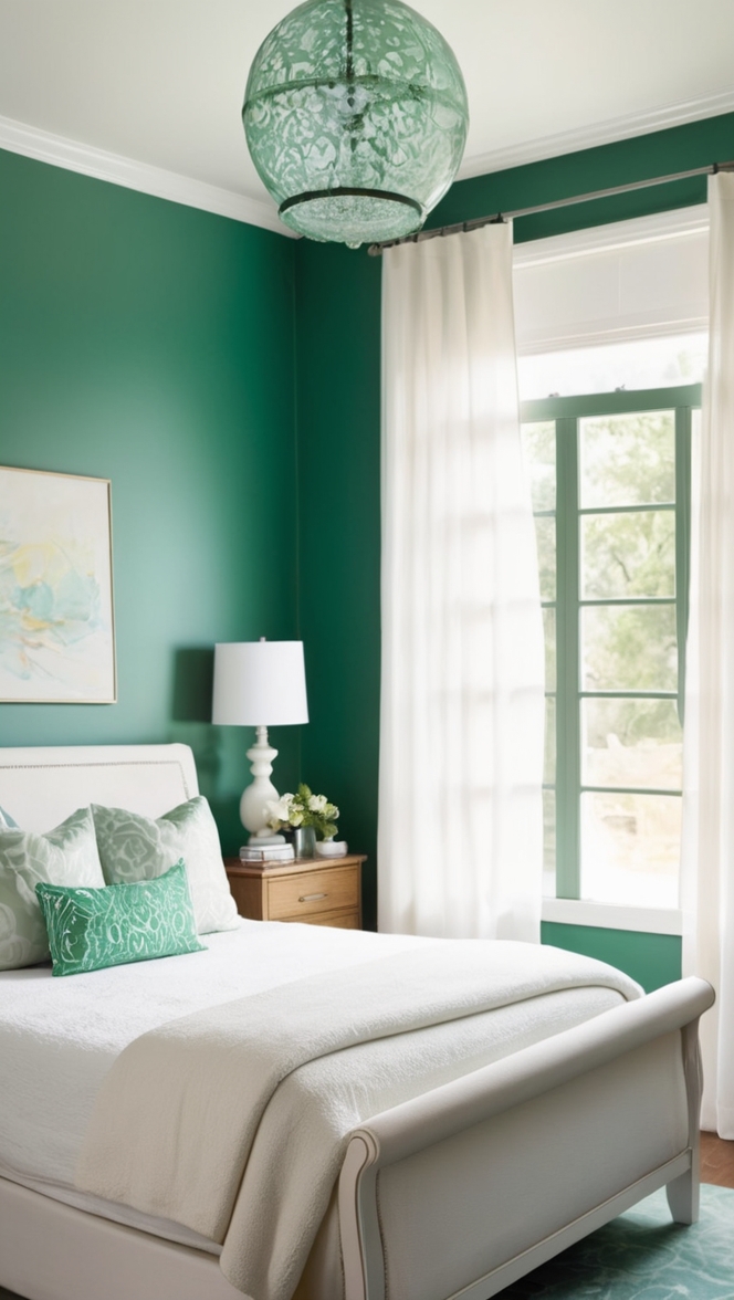 emerald green comforter, emerald green decor, emerald green curtains, emerald green bedding, emerald green wall art