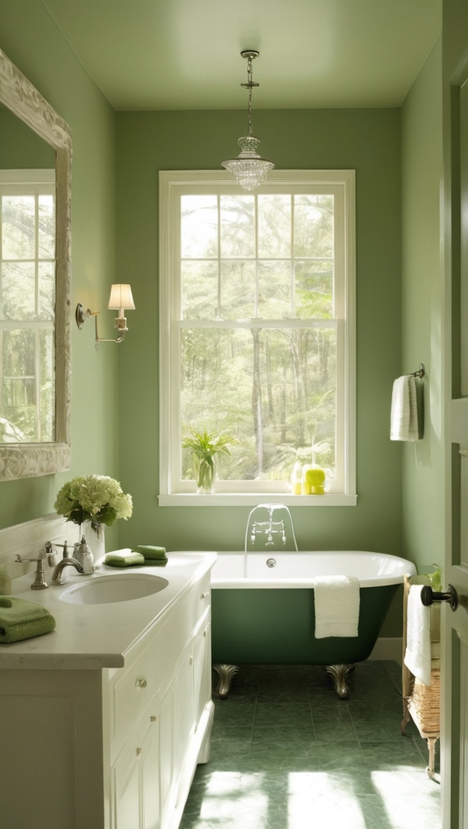 forest green tile, green bathroom decor, bathroom design ideas, green bathroom accessories, luxury bathroom design 