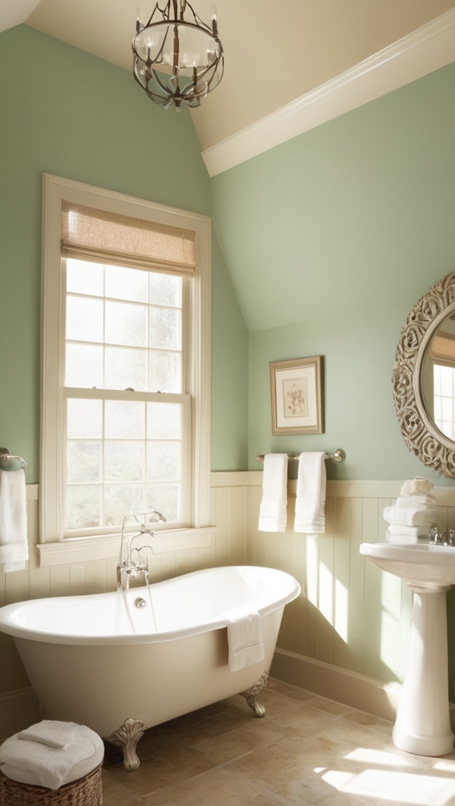 green bathroom decor, modern beige bathroom, luxurious green bath, elegant beige shower, stylish green tiles