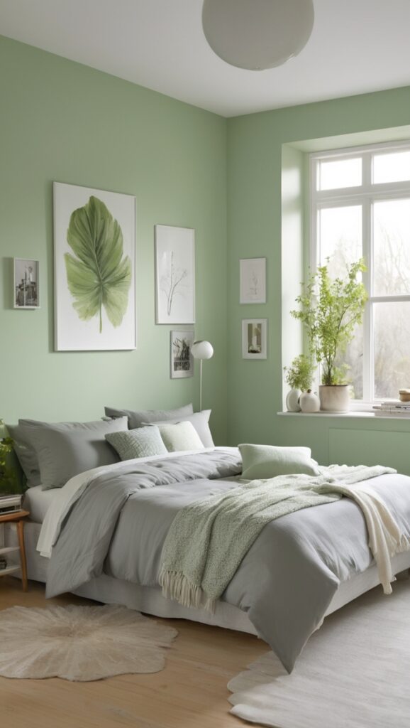 green and gray bedroom decor, green and gray bedroom ideas, green and gray bedroom design, green and gray bedroom color scheme, green and gray bedroom makeover