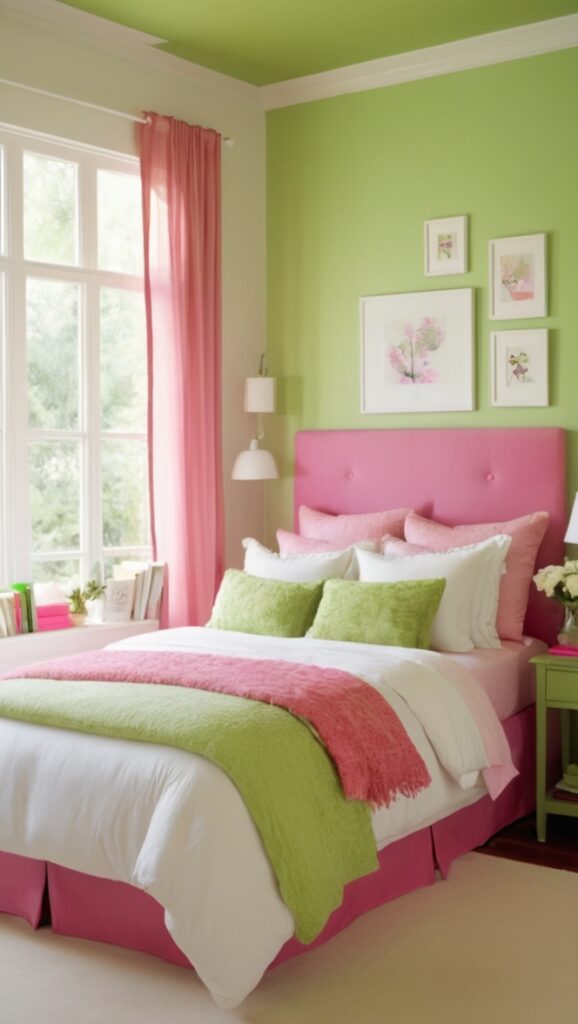 green and pink bedroom decor, pink and green bedroom ideas, green and pink bedroom accessories, pink and green bedroom design, green and pink bedroom theme