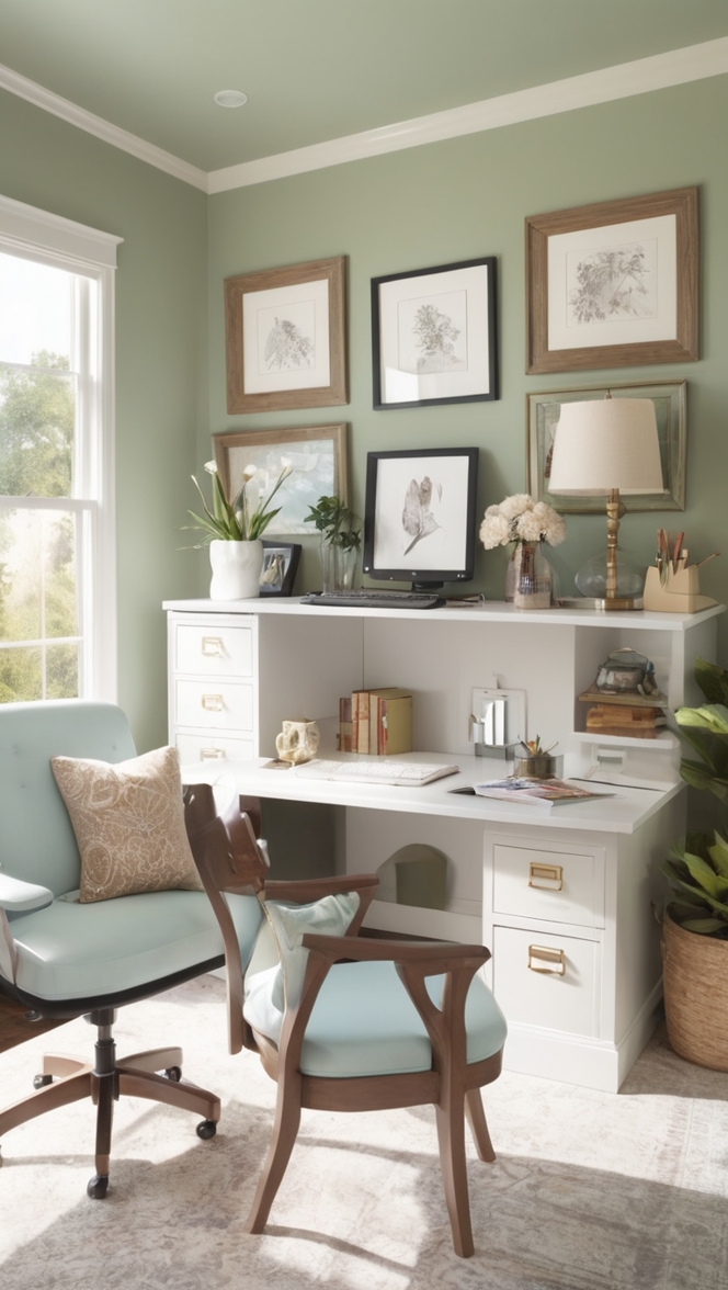 home office setup, work from home furniture, dual desk setup, home office organization, desk for two