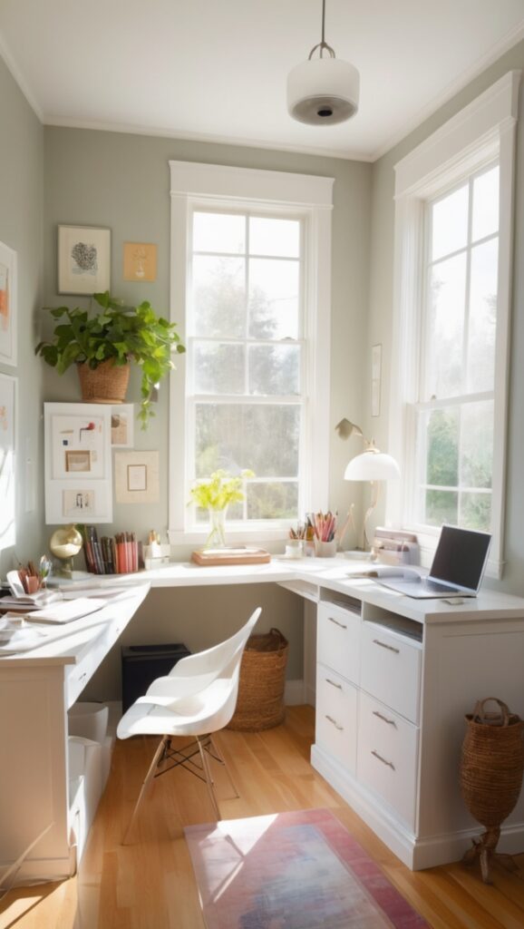 home office setup, work from home furniture, dual desk setup, home office organization, desk for two