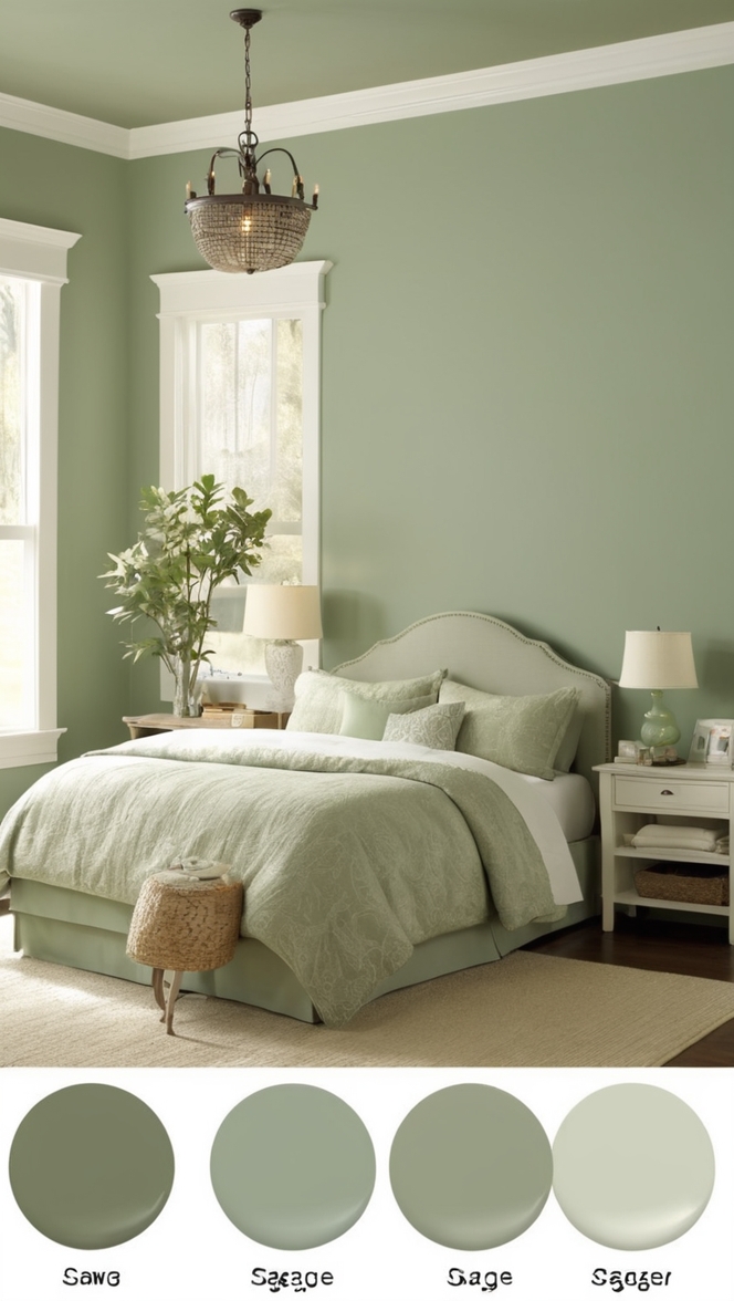 sage green paint, sage green decor, sage green bedding, sage green walls, sage green furniture