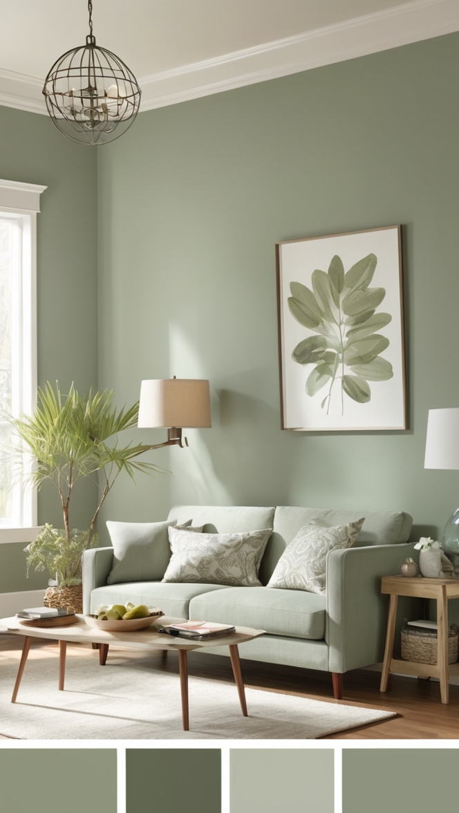 sage green sofa, grey living room decor, cozy sage green living room, elegant grey living room, modern sage green furniture