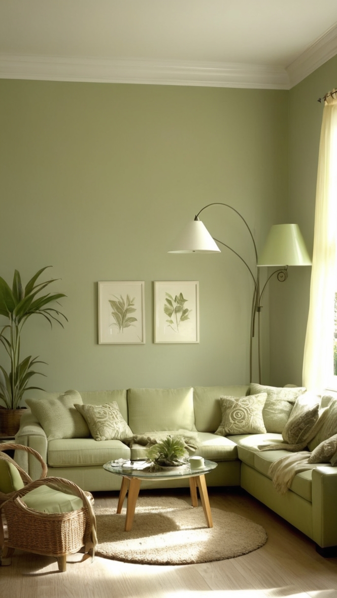 sage green curtains, sage green sofa, sage green rug, sage green paint, sage green furniture 