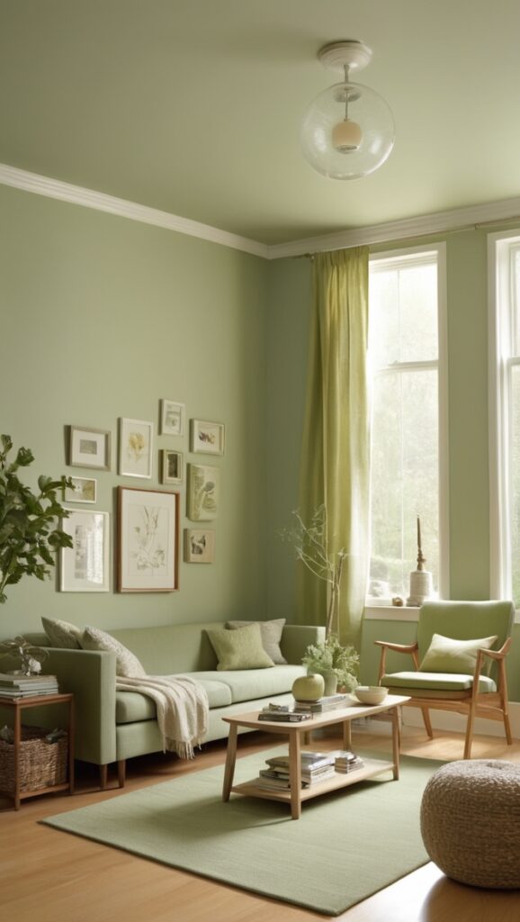 sage green paint colors, living room design ideas, small space decorating, interior design tips, home decor inspiration