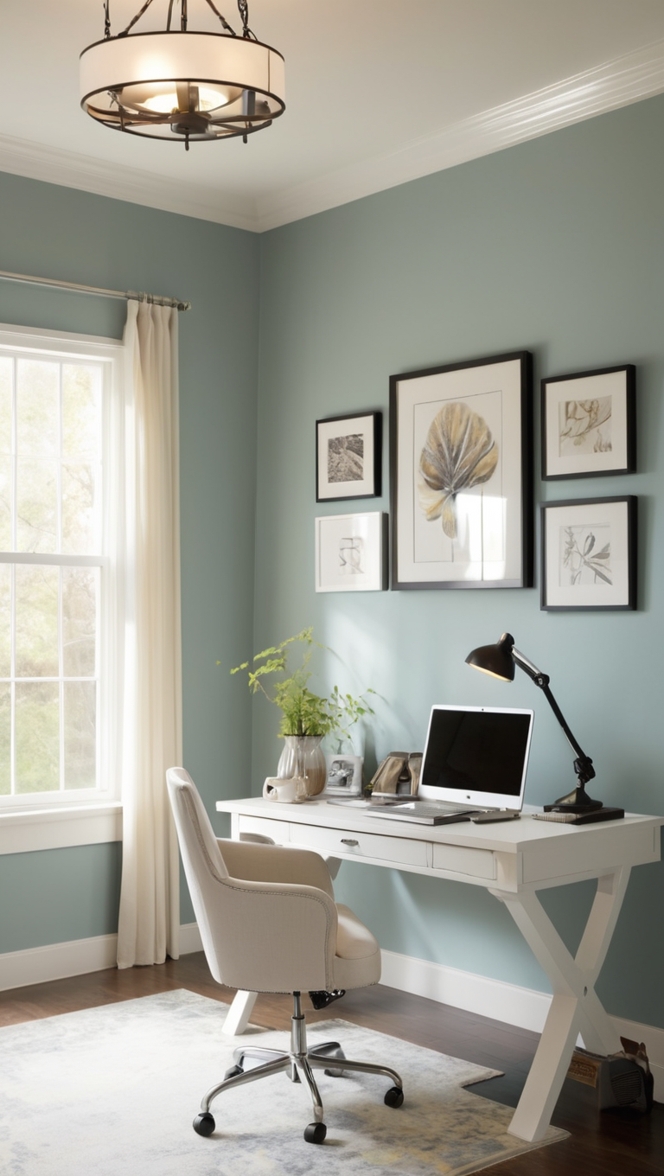 home office setup, office furniture, office desk, office chair, office decor