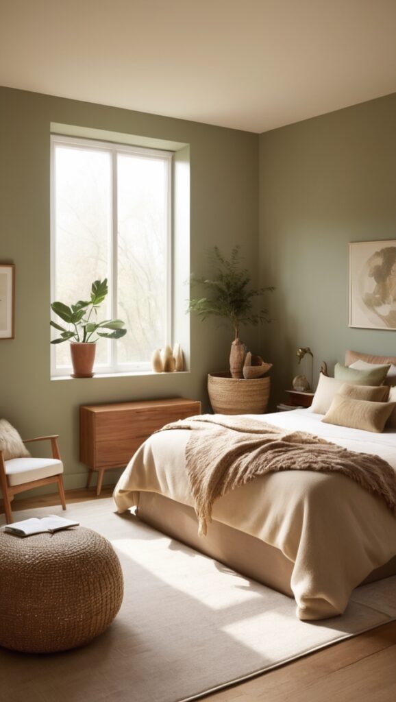 earthy bedroom design, luxury bedding, high-end bedroom furniture, upscale decor, luxurious bedroom accessories