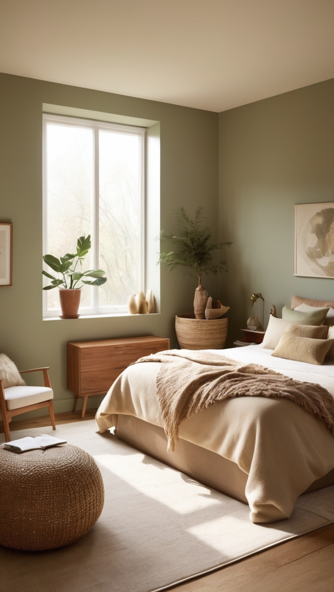 earthy bedroom design, luxury bedding, high-end bedroom furniture, upscale decor, luxurious bedroom accessories 
