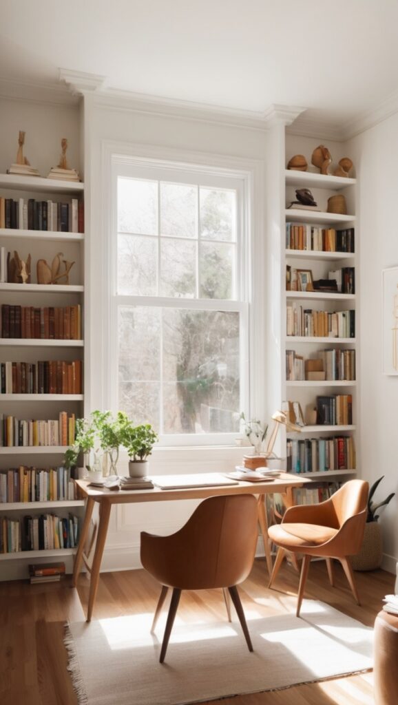 home office organization, home library decor, office decor ideas, library design, home office setup