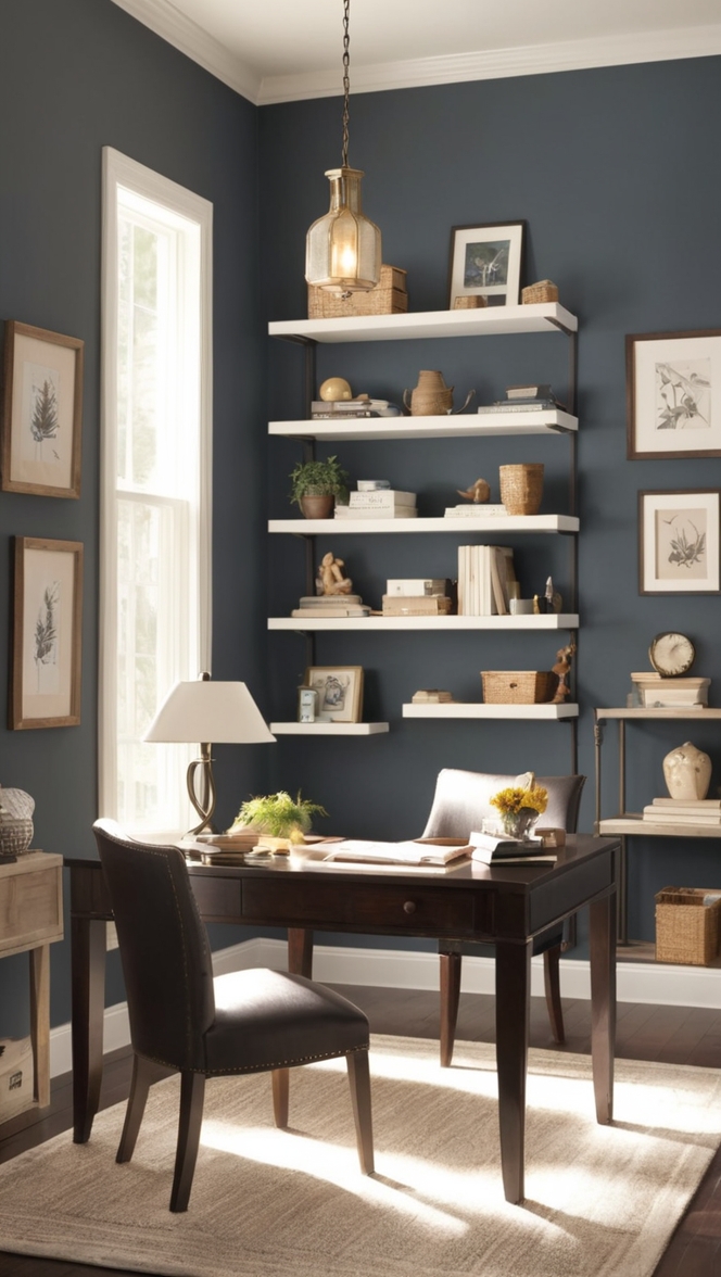 home office decor, modern home office, chic office interior, minimalist home office, stylish home workspace