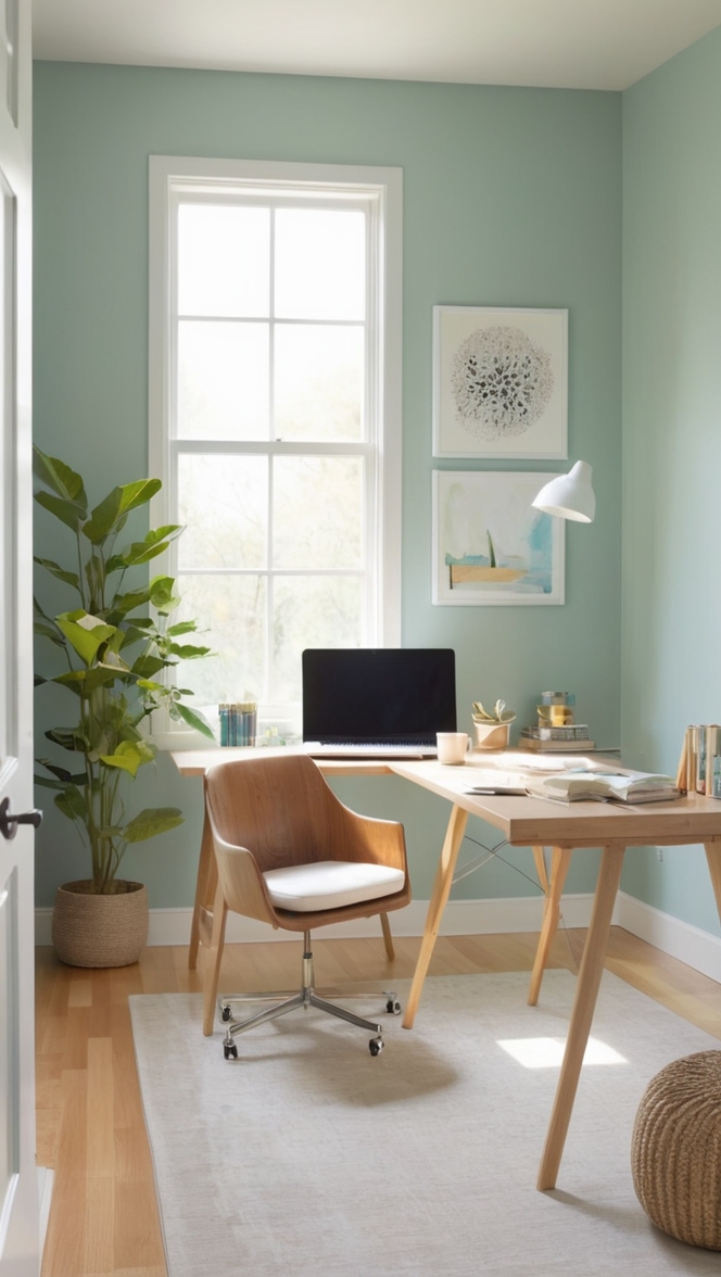 home office design, modern home office, stylish office decor, simple work space, contemporary workspace