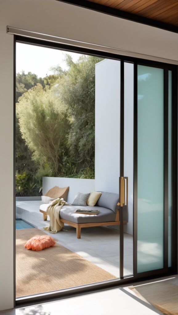 metal sliding door, outdoor sliding door, patio sliding door, modern exterior door, aluminum sliding door