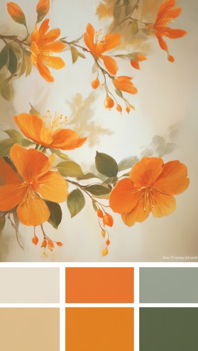 orange paint, orange interior design, orange home decor, orange color scheme, orange decorating ideas