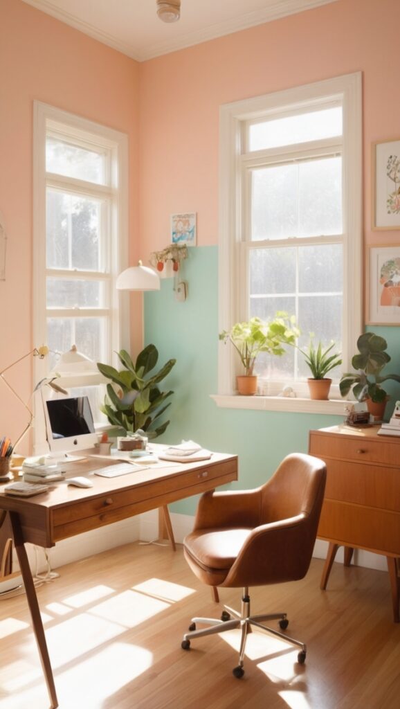 retro office decor, vintage desk accessories, mid-century modern office furniture, antique office supplies, classic workspace design