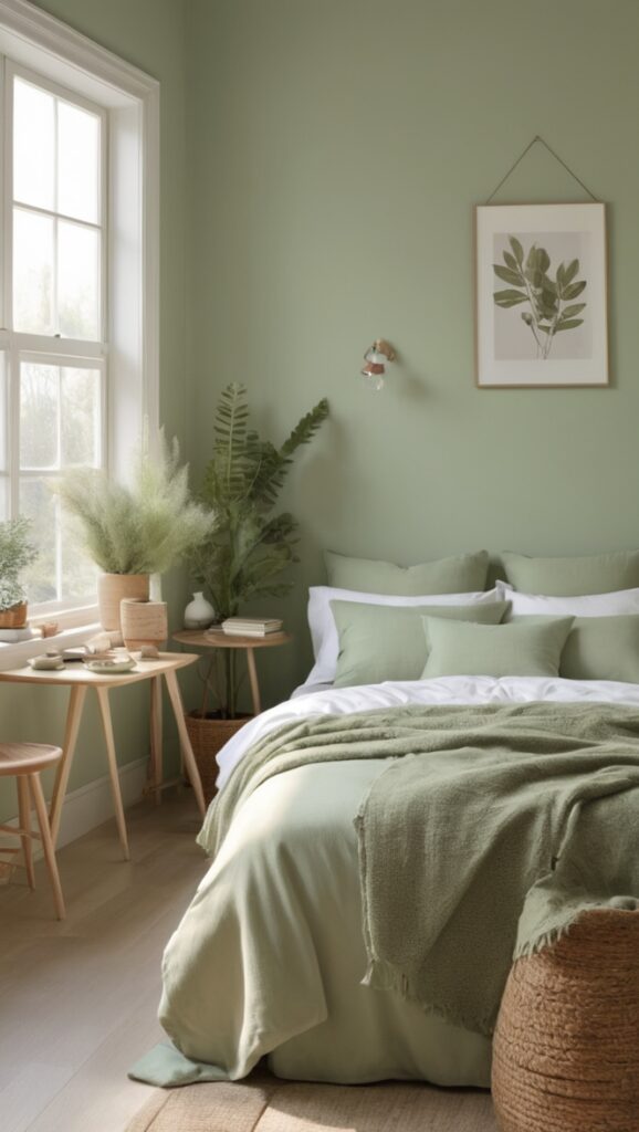 sage green bedroom decor, sage green bedroom design, sage green bedroom ideas, sage green bedroom walls, sage green bedroom inspiration