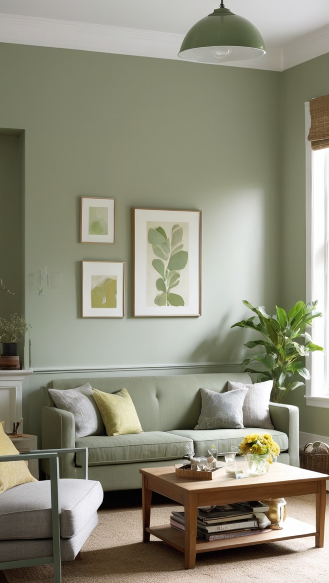 sage green sofa, green living room decor, grey sofa decor, elegant living room, modern green sofa 