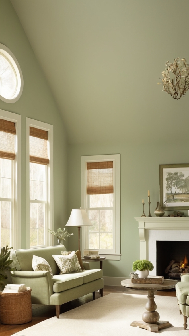 sage green decor, green paneling ideas, living room design, modern wall panels, interior decorating