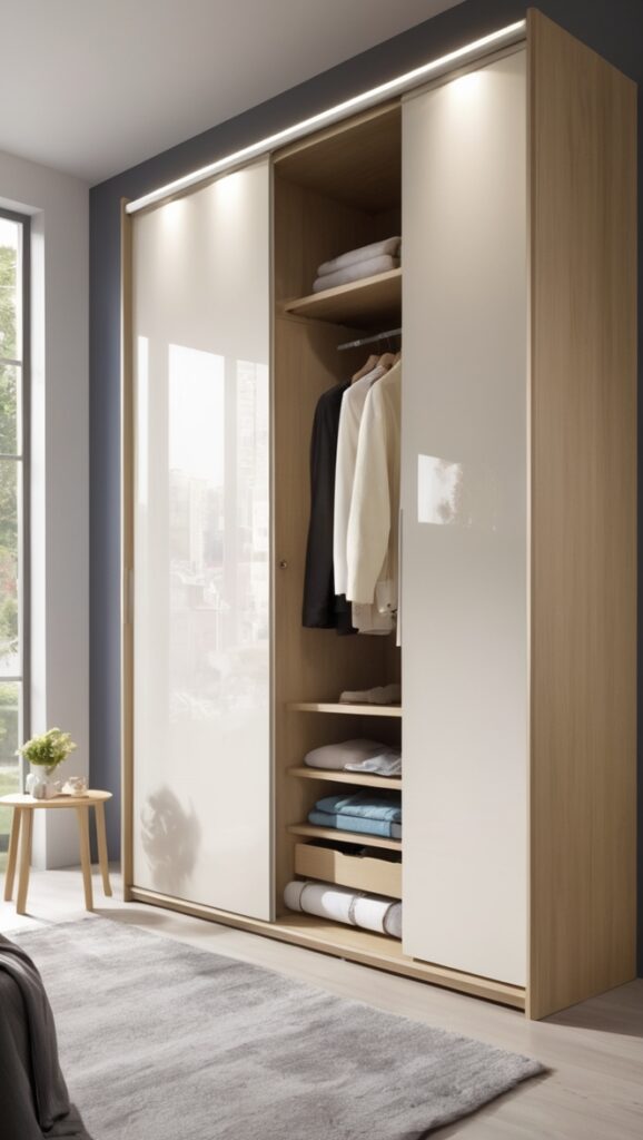 sliding wardrobe, fitted wardrobes, bespoke sliding wardrobes, custom wardrobe design, contemporary wardrobe
