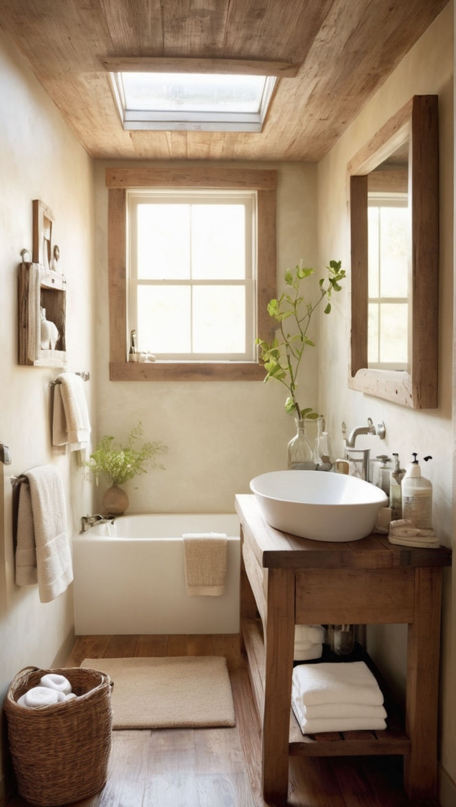 rustic bathroom decor, small bathroom design, farmhouse bathroom ideas, cozy bathroom design, modern rustic bathroom 