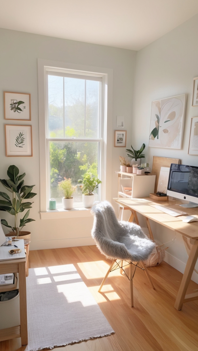 work from home office decor, home office design ideas, modern home office setup, minimalist home office setup, chic home office furniture 