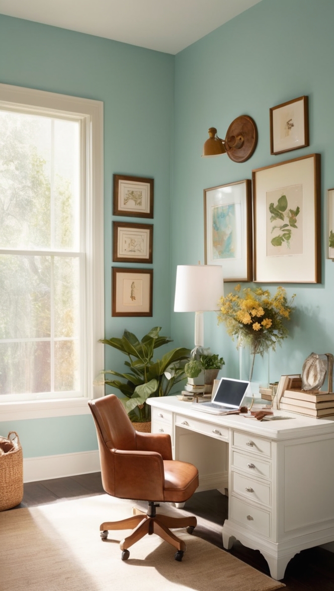 home office decor, vintage office furniture, retro home office, shabby chic desk, antique office supplies