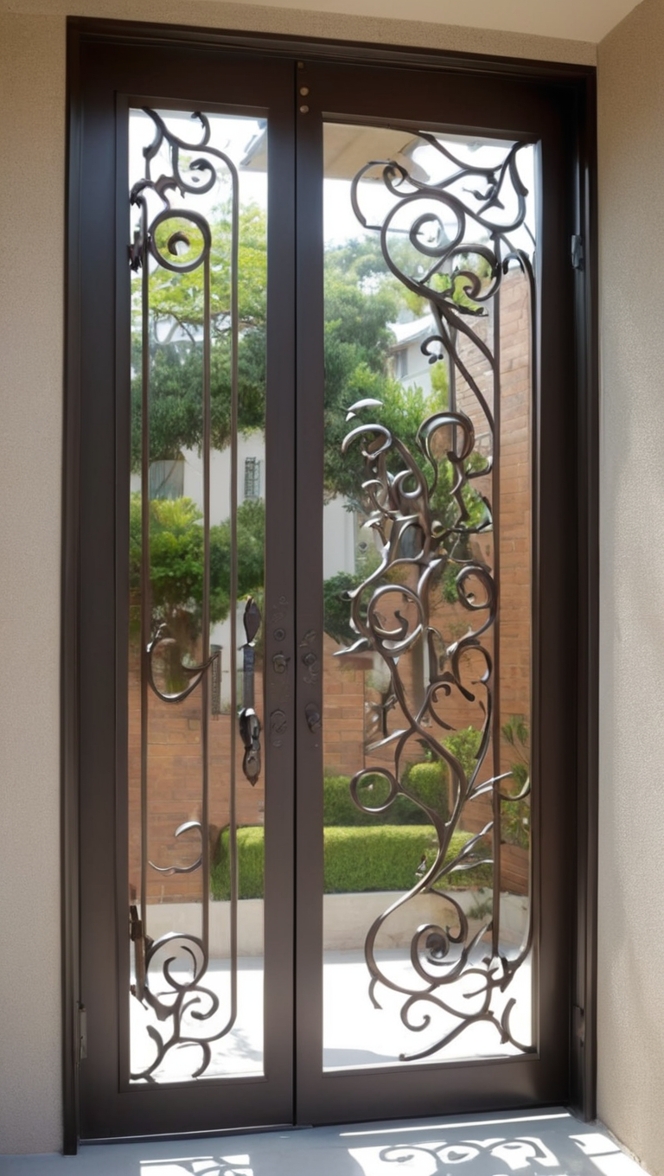 safety door design, iron entrance gate, security gate design, wrought iron door, entryway door design 